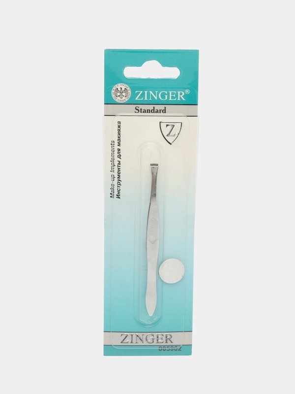 Пинцет прямой для бровей Zinger TA-09 straight