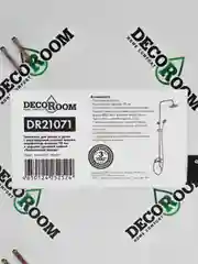 Хром душевая система со смесителем и тропическим душем DecoRoom DR21071