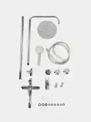 Хром душевая система со смесителем и тропическим душем DecoRoom DR21071