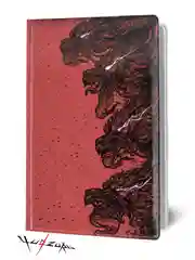 Бордовый обложка на паспорт, с принтом