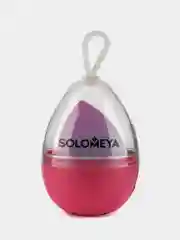 Большой двусторонний косметический спонж Solomeya для макияжа Капля Фиолетовый Градиент