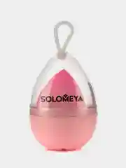 Большой косметический спонж Solomeya для макияжа со срезом Розовый Градиент