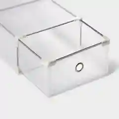 Коробка, ящик для хранения обуви выдвижная, 20х31х11см, 3шт, цвет белый