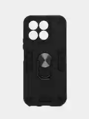 Черный чехол HONOR X8B (ХОНОР Х8Б) противоударный, с металлической подставкой кольцом