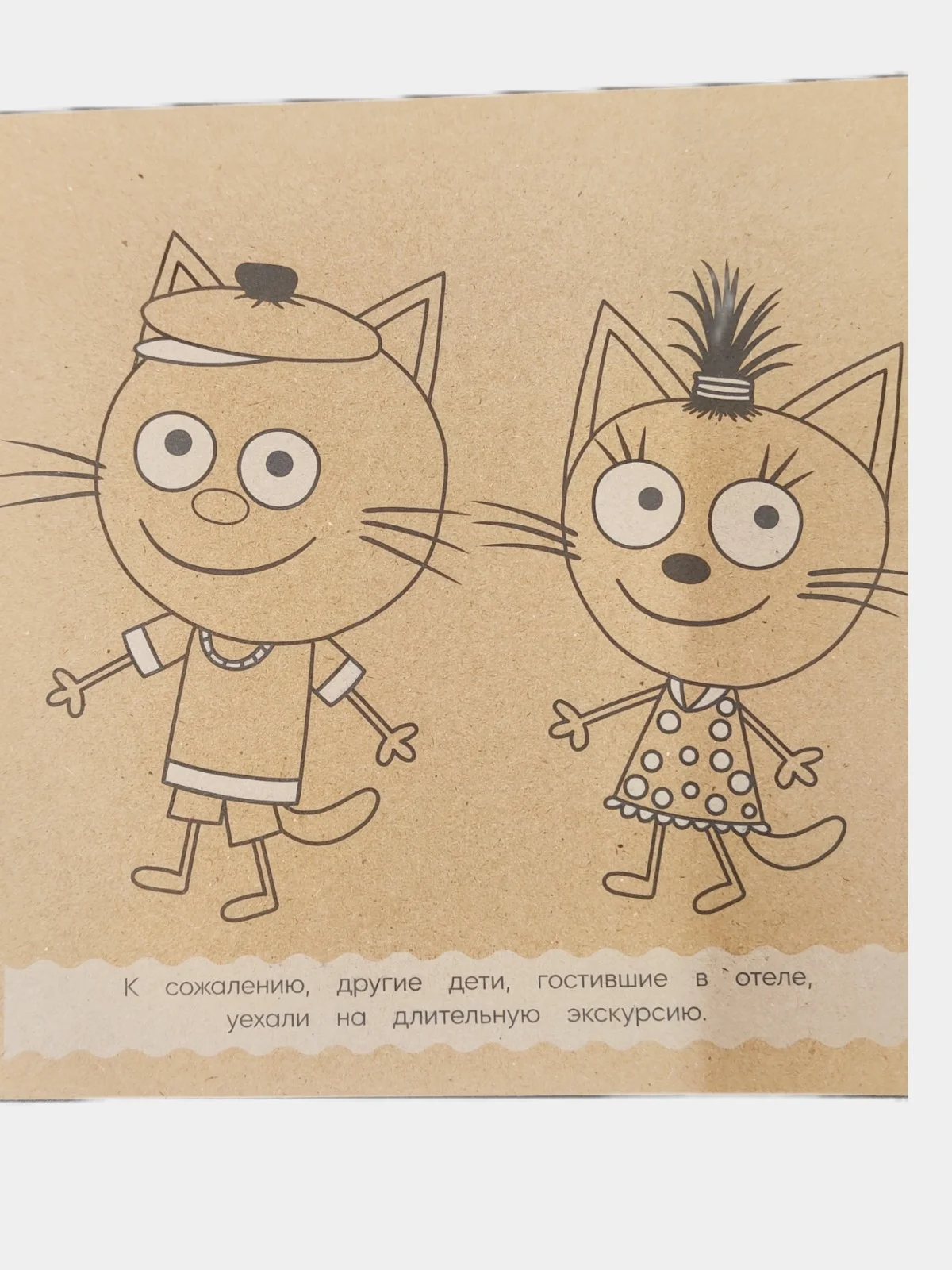 Экораскраска, Крафтовая раскраска "Три кота"