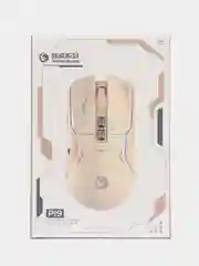 Кремовый проводная игровая мышь P19 программируемая