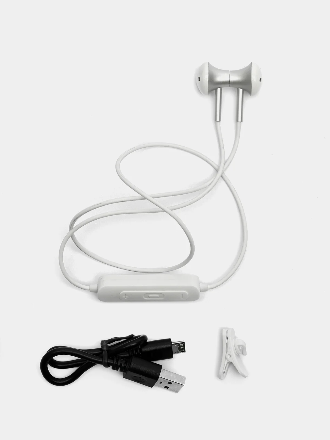 Bluetootht гарнитура с микрофоном Borofone BE19 Spor белая