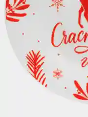 Красный блюдо новогоднее, стеклянное, керамика сервировочное