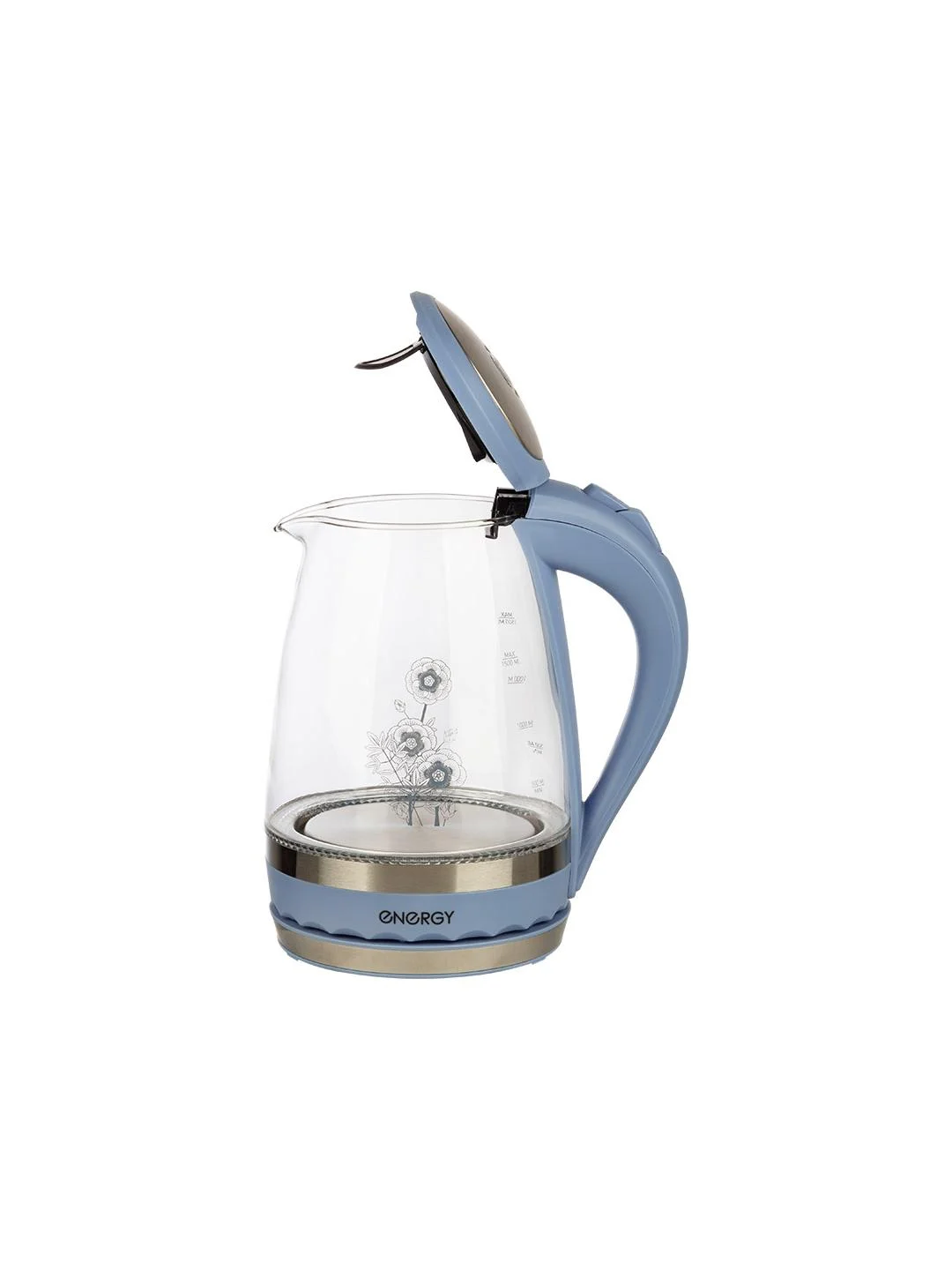 Чайник электрический Energy E-279 1.5 л, стекло, синий