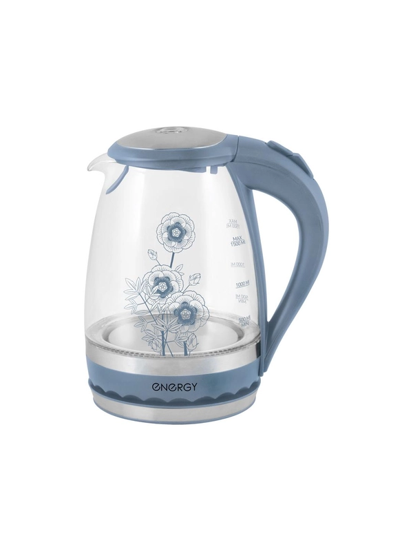 Чайник электрический Energy E-279 1.5 л, стекло, синий