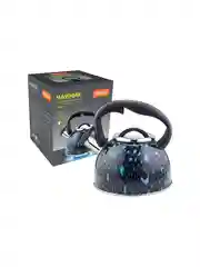 Чайник для плиты Mallony Lacrima 2.5 л, черный с синими каплями