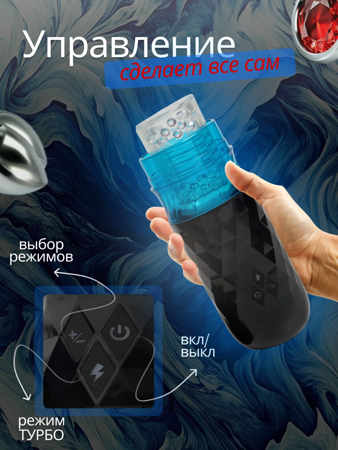 Автоматический мастурбатор мужской вакуумный, искусственная вагина, имитация минета