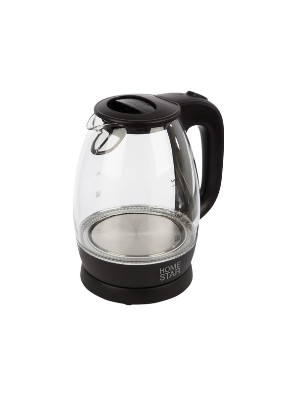 Чайник электрический HomeStar HS-1012 1.7 л, стекло, черный