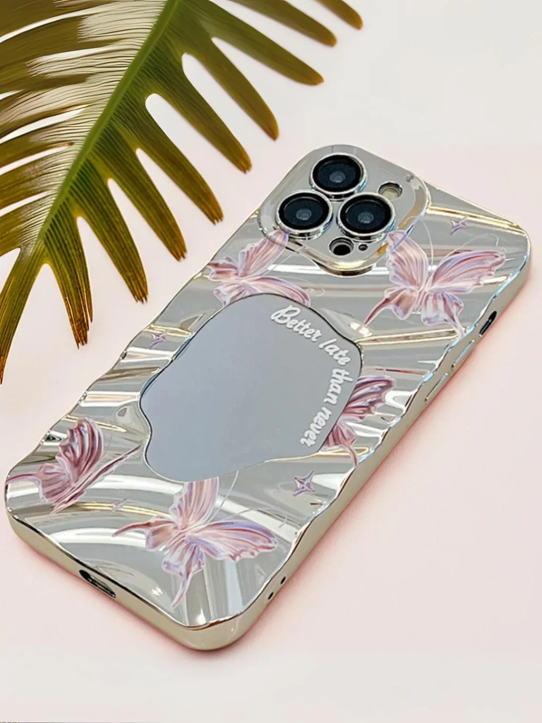 Серебряный чехол для iPhone 11, 12, 13, 14, 15, 6s, 7, 8, SE, XR, XS, Pro, Max, Plus, mini,с зеркалом