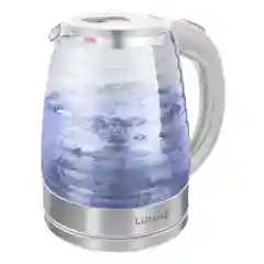 Белый чайник электрический LUMME LU-4101 стеклянный 2л, розовый опал