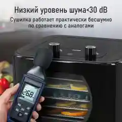 Черный сушилка для овощей и фруктов CHEF PRO CF-FD802A c электронным контролем температуры