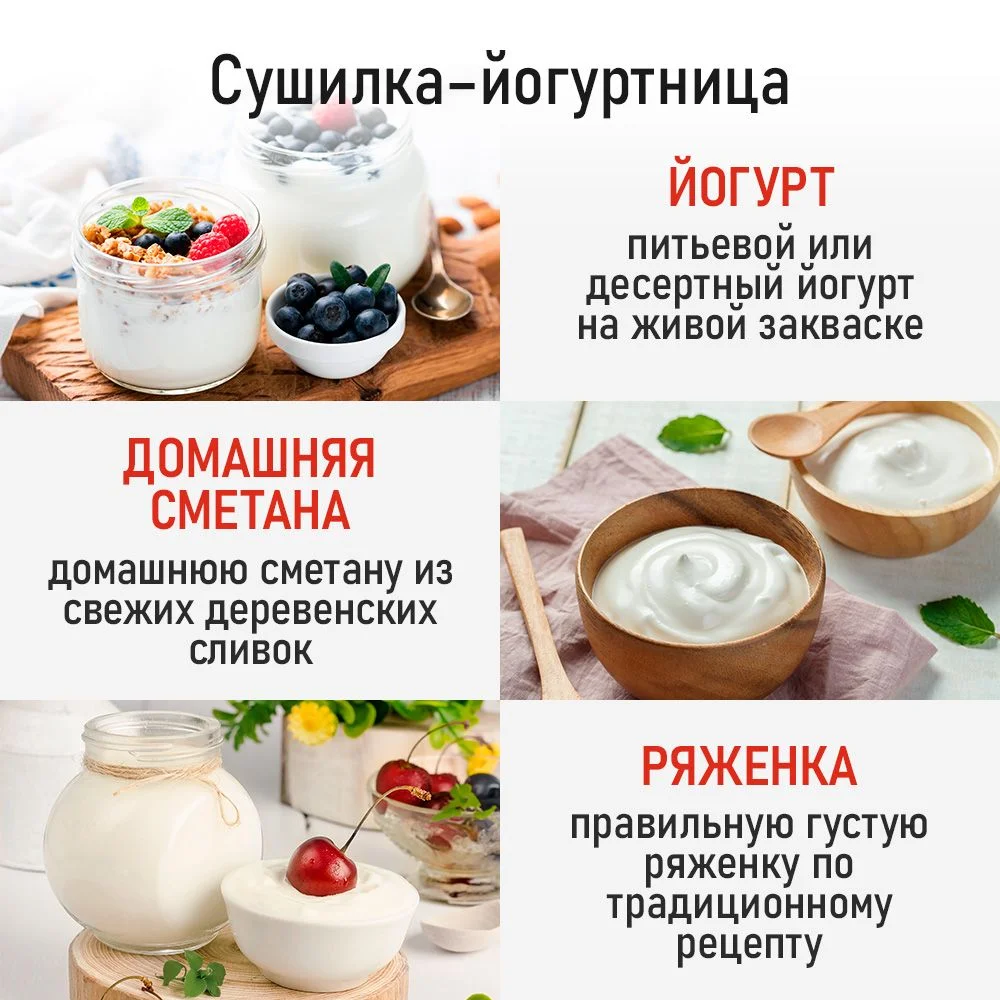 Черный сушилка для овощей и фруктов CHEF PRO CF-FD802A c электронным контролем температуры