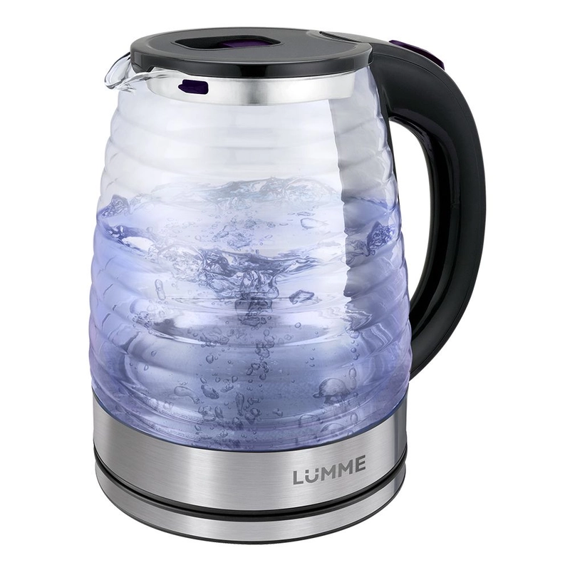 Чайник электрический LUMME LU-4101 стеклянный 2л, темный топаз