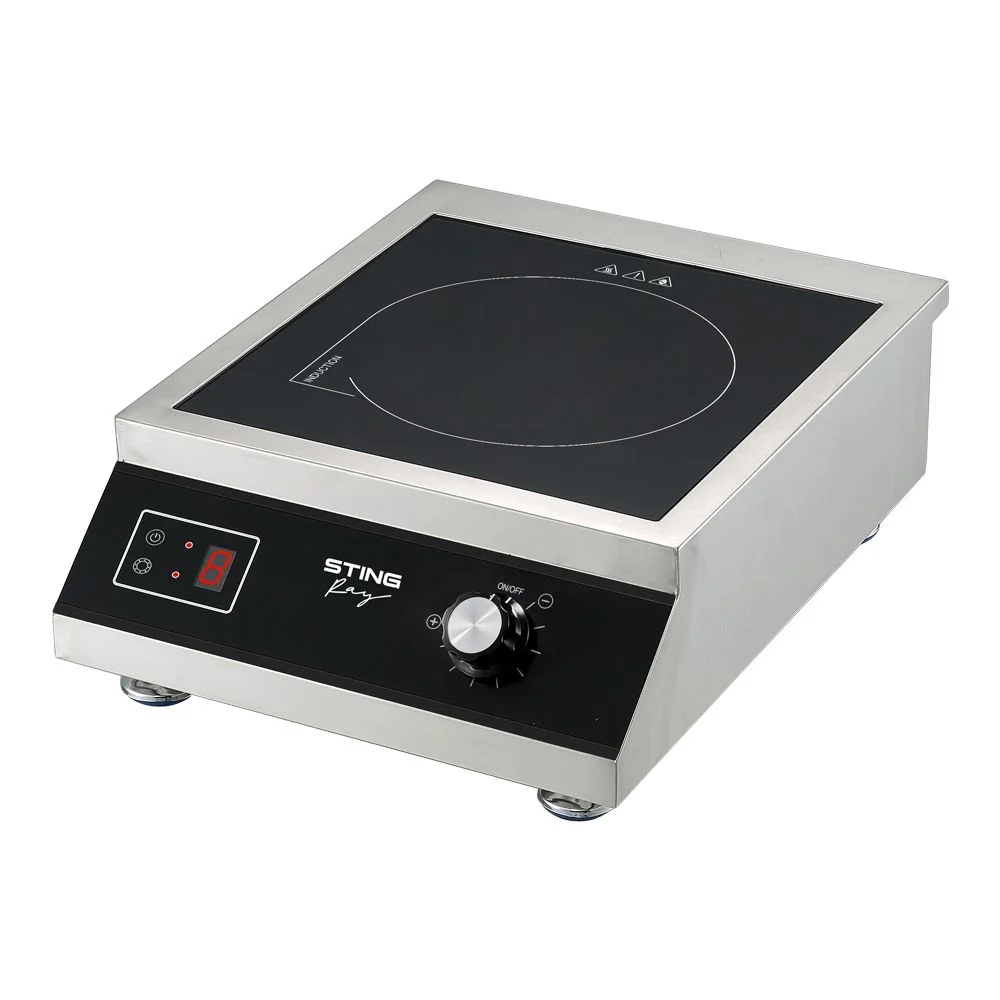 Черный электрическая индукционная безимпульсная плитка STINGRAY ST-HP3514A настольная