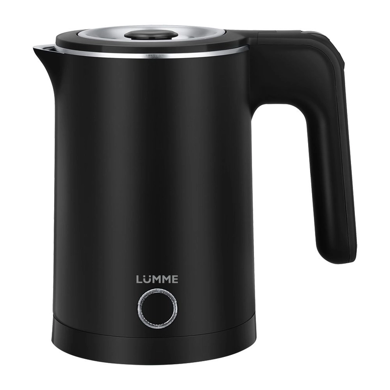 Чайник электрический LUMME LU-KT4113A металлический, 1 л, эффект термоса, черный