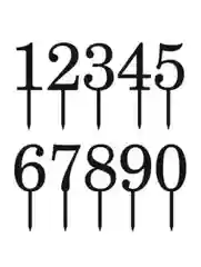 Топпер #Т32 "Цифра" 0, 1, 2, 3, 4, 5, 6, 7, 8, 9 из зеркального акрила для украшения торта