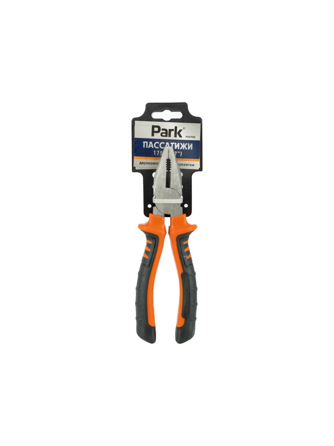 Пассатижи Park PSS7DK 18см, двухкомпонентные рукоятки