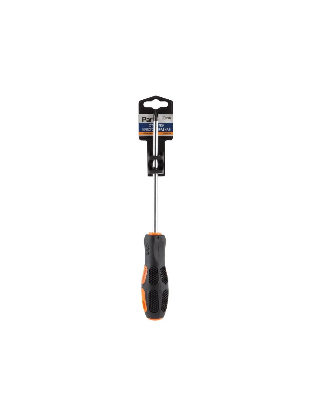 Отвертка Park Strom OTV017DK PH2х15 см, двухкомпонентная рукоятка, крестовая