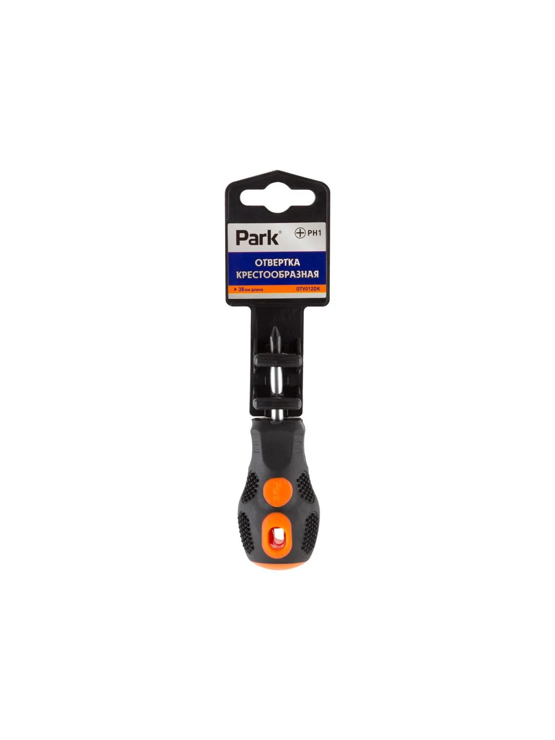 Отвертка Park Strom OTV012DK PH1х3,8 см, двухкомпонентная рукоятка, крестовая