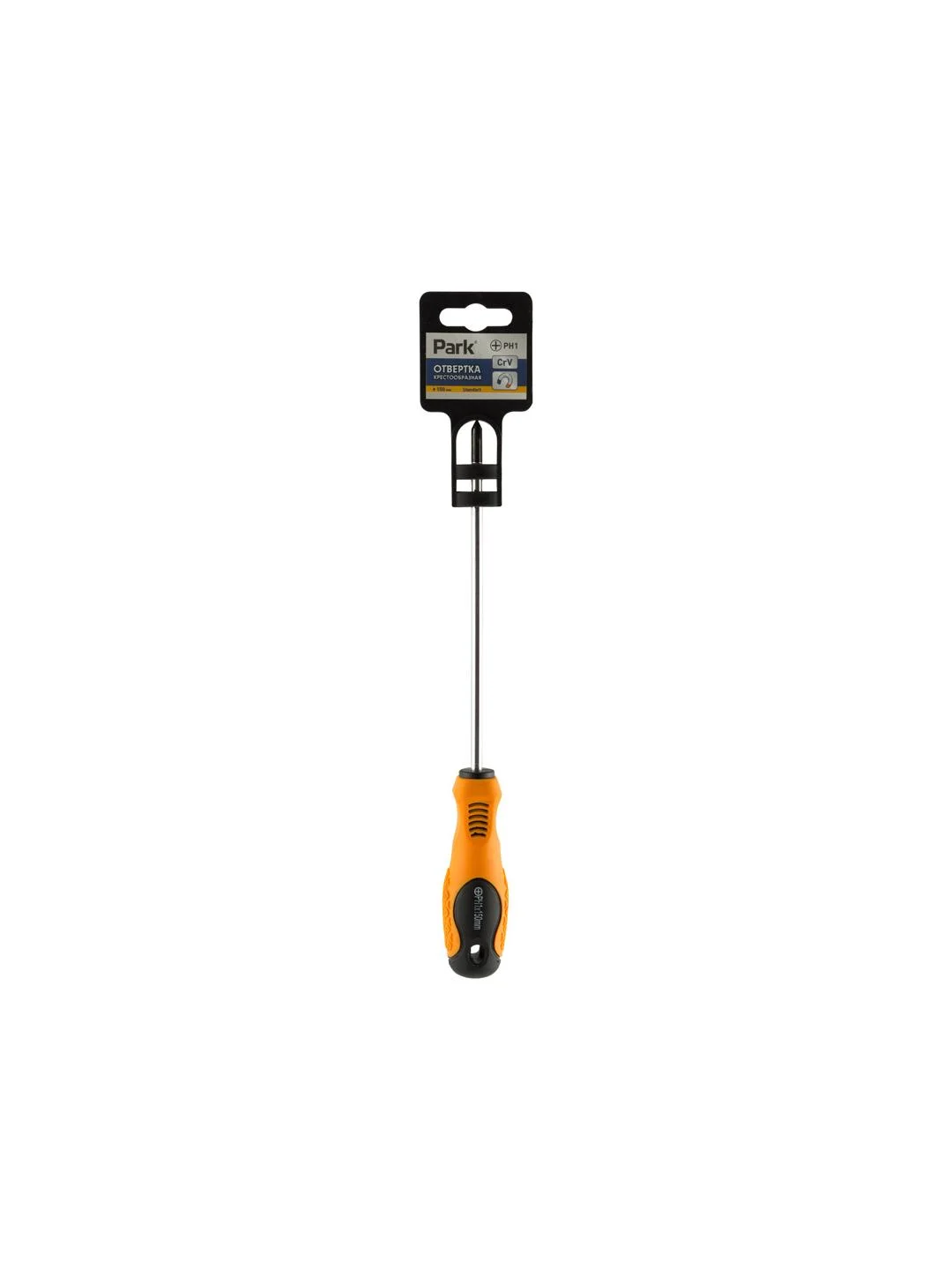 Отвертка Park Standart PH1х15 см, двухкомпонентная рукоятка, крестовая