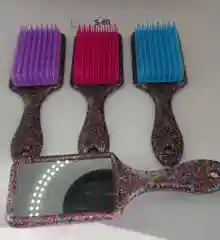 Массажная расческа с зеркалом Rama Rose, 3 цвета