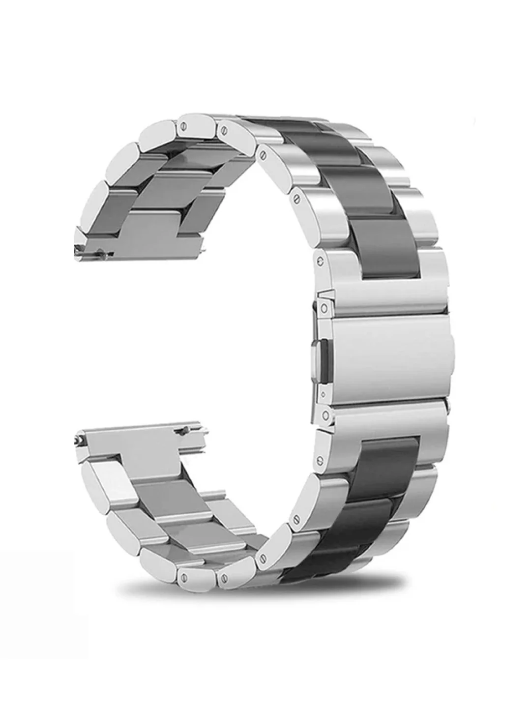 Тёмно-серый металлический ремешок 20/22 мм для Xiaomi Amazfit Bip(Lite)/GT/GTS/Samsung gear S2 Classic