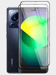 Прозрачный 1-2 шт Стекло 3D для Xiaomi 13 Lite защитное BROSCORP со шпателем и рамкой олеофобное