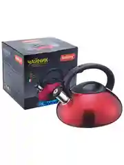 Чайник для плиты Mallony MAL-103-R 3 л, красный, цельнометаллический