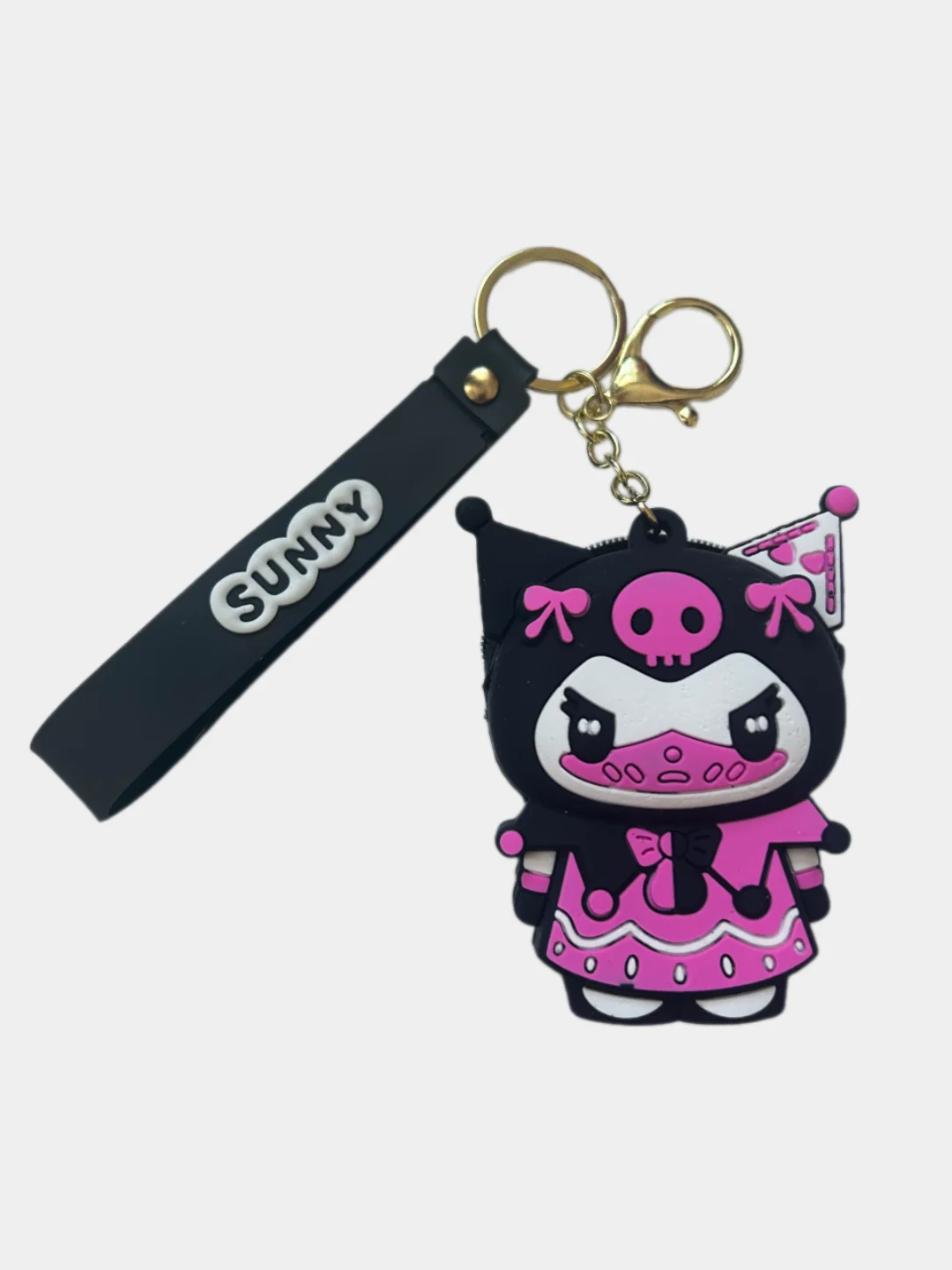 Черный брелок кошелек Kuromi, Hello Kitty