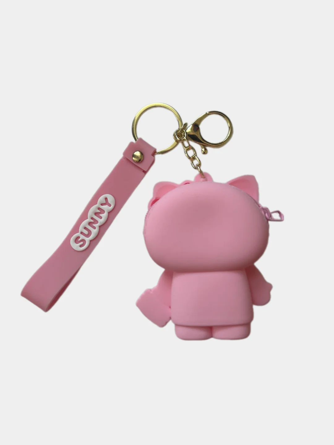 Розовый брелок кошелек Kuromi, Hello Kitty