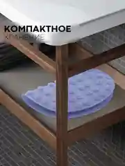 Голубой массажный коврик, мочалка для ног и спины для ванной КАРТОФАН силиконовый, ортопедический
