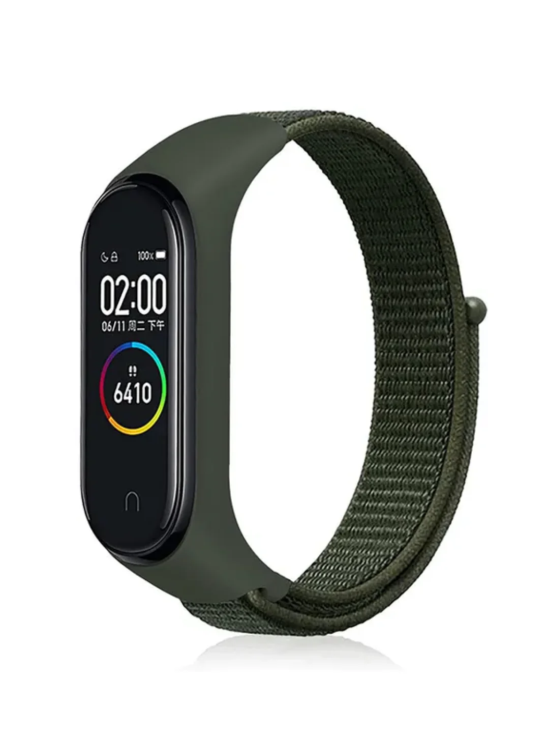 Зеленый нейлоновый ремешок для Xiaomi Mi Band 7