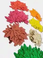 Кленовые листочки из фоамирана, 100 штук, 4,5 х 4,5 см, цвет ассорти