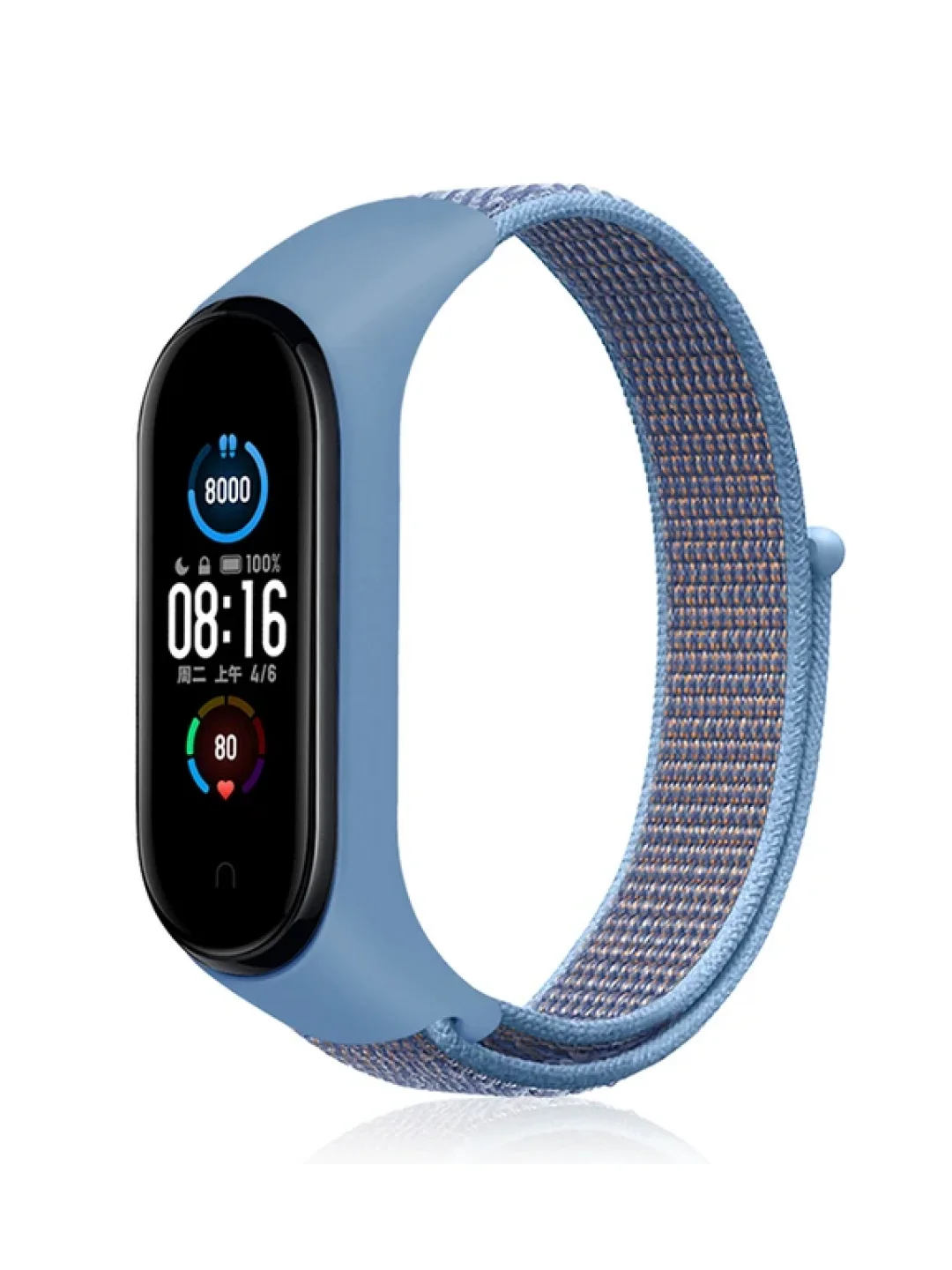 Голубой нейлоновый ремешок для Xiaomi Mi Band 7