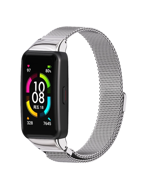 Металлический ремешок для Huawei band 7 / Honor band 7, миланская петля