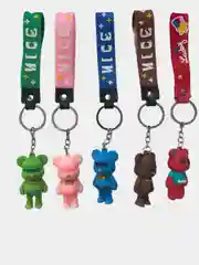 Брелок для ключей Мишка bearbrick, с карабином