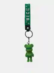 Зеленый брелок для ключей Мишка bearbrick, с карабином