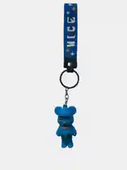 Синий брелок для ключей Мишка bearbrick, с карабином