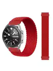 Красный плетеный нейлоновый ремешок / монобраслет для Xiaomi Amazfit Bip / Huawei / Samsung 20 мм