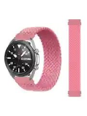 Розовый плетеный нейлоновый ремешок / монобраслет для Xiaomi Amazfit Bip / Huawei / Samsung 20 мм