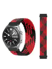 Багровый плетеный нейлоновый ремешок / монобраслет для Xiaomi Amazfit Bip / Huawei / Samsung 20 мм