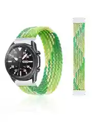 Лайм плетеный нейлоновый ремешок / монобраслет для Xiaomi Amazfit Bip / Huawei / Samsung 20 мм