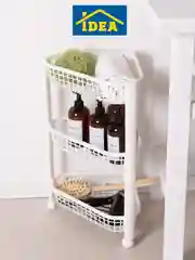 Полка / этажерка угловая на колесах IDEA, 3 секции