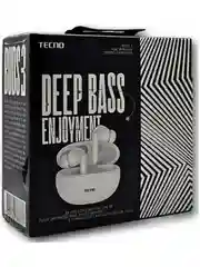 Белый беспроводные Bluetooth наушники Tecno Buds 3 BD03, белый