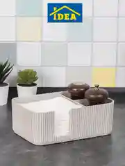 Белый салфетница СТРИП (3 секции) IDEA